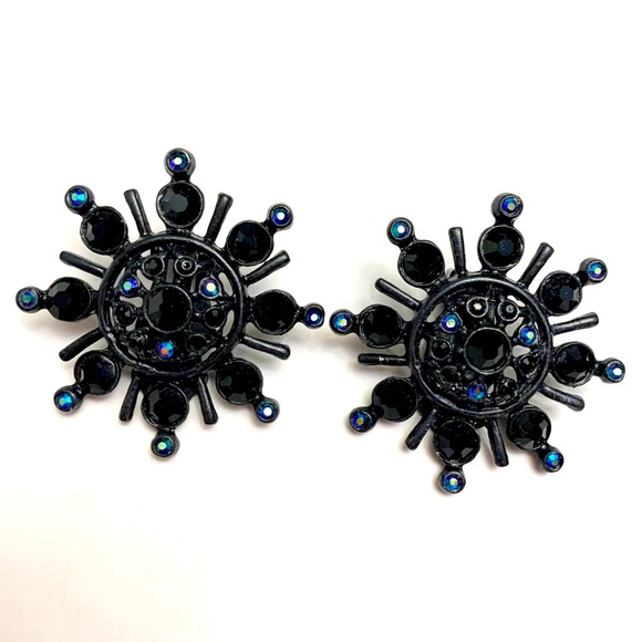 Robert Rose Jewelry Robert Rose Vintage Black Rhinestone Snowflake